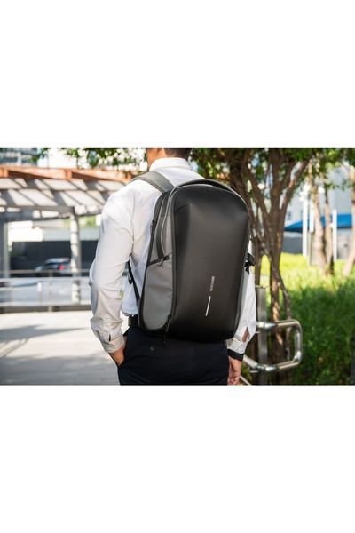 Рюкзак Bobby BIZZ BUSINESS захист від крадіжок, порізів, сірий P705.932 фото