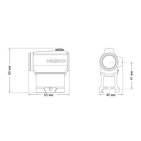 Коліматорний приціл HOLOSUN HE403B-GR + Безкоштовна доставка 747029 фото