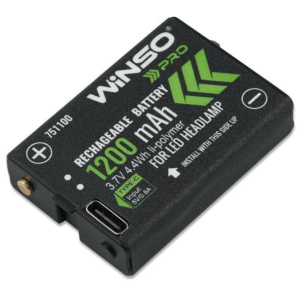 Ліхтар налобний Winso Pro 500Lm, 3W CREE XPG+COB, 1200mAh/3xAAA, Zoom, з сенсором білий/червоний 751400 фото