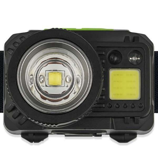 Ліхтар налобний Winso Pro 500Lm, 3W CREE XPG+COB, 1200mAh/3xAAA, Zoom, з сенсором білий/червоний 751400 фото