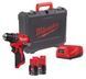Дриль-шурупокрут акумуляторний MILWAUKEE M12 BLDDRC-202C (40Нм) (ЗП+2ак.Х2Аг+кейс) 4933499686 фото 1