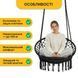 Підвісне плетене крісло-гойдалка LEOBRO Boho Comfort XL 80 см Black (LB-1108) LB-1108 фото 5
