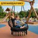 Підвісне плетене крісло-гойдалка LEOBRO Boho Comfort XL 80 см Black (LB-1108) LB-1108 фото 2