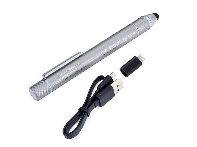 Набір подарунковий Troika Power Pen стілус-батарея POP70/TI фото