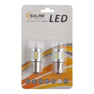 Автолампа Solar LED 12/24V S25 BA15s 18SMD 120lm white, 2шт LS295_B2 фото