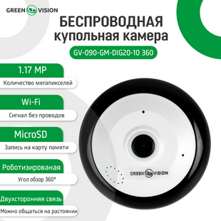 Бездротова купольна камера GV-090-GM-DIG20-10&nbsp;360 LP7813 фото