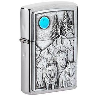 Запальничка бензінова ZIPPO 200 Wolf & Pack Emblem (49295) 49295 фото