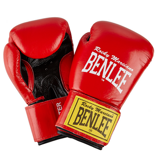 Рукавички боксерські Benlee FIGHTER 10oz / шкіра / червоно-чорні (Безкоштовна доставка) 194006 (red/blk) 10oz фото