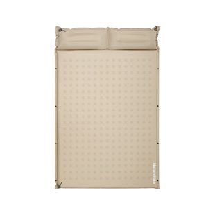 Килимок надувний із подушкою двомісний Naturehike CNK2550WS025, 30 мм, бежевий 6977465868770 фото