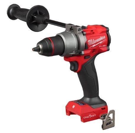 Дриль-шуруповерт акумуляторний безщітковий MILWAUKEE, M18 ONEDD3-0X, 158Нм (каркас, кліпса для ременя, бічна рукоять, HDкейс) 4933492799 фото