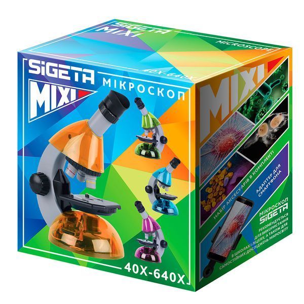 Мікроскоп SIGETA MIXI 40x-640x BLUE (з адаптером для смартфона) - Безкоштовна доставка 65911 фото