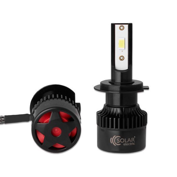 Автолампа Solar LED H7 12/24V 50W 5000Lm 6500K CSP3570 2шт 8507S2 фото