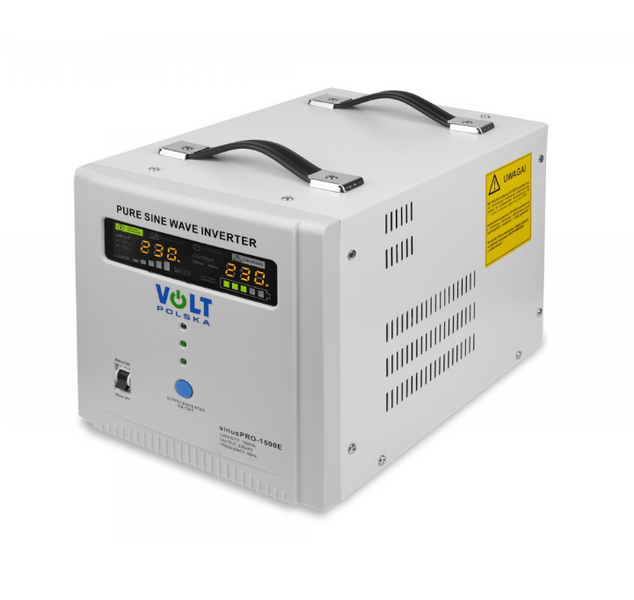 Аварійний комплект Volt Polska SINUS PRO 1500 E 12/230V 1050/1500W + Акумулятор VOLT AGM Gren Cell 100Ah 12V VoltAGMGC1500E фото