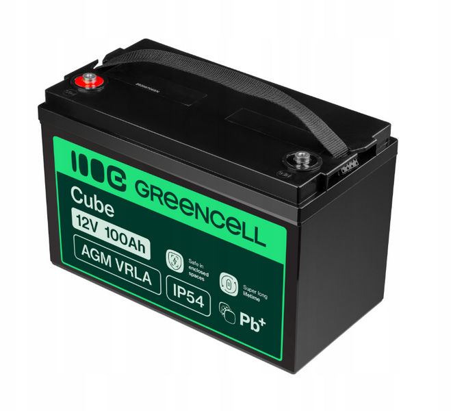 Аварійний комплект Volt Polska SINUS PRO 1500 E 12/230V 1050/1500W + Акумулятор VOLT AGM Gren Cell 100Ah 12V VoltAGMGC1500E фото