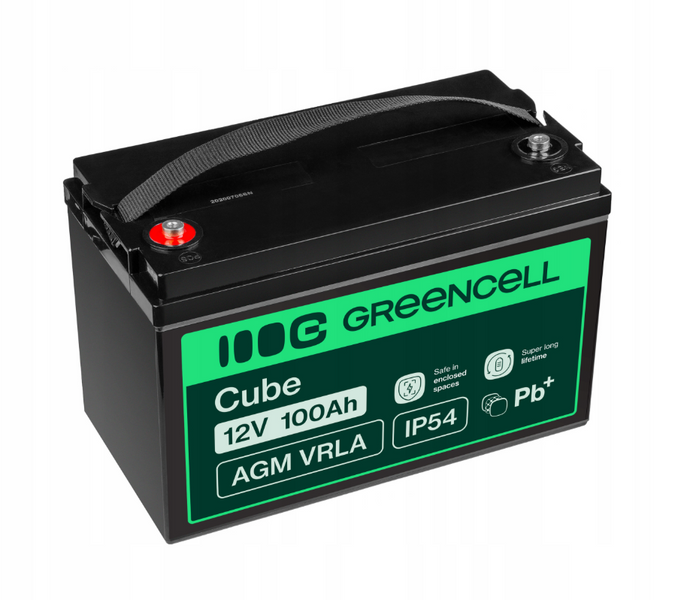 Аварійний комплект Volt Polska SINUS PRO 1500 E 12/230V 1050/1500W + Акумулятор VOLT AGM Gren Cell 100Ah 12V VoltAGMGC1500E фото
