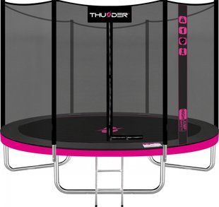 Батут THUNDER OUTSIDE PRO з зовнішньою сіткою 8 футів 244 см чорно-рожевий OUTSIDE-PRO-8FT-PINK фото
