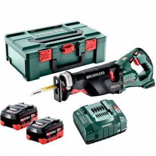 Акумуляторна шабельна пила Metabo SSEP 18 LTX BL MVT, 2 акб 18 В LiHD 8.0 Ah, з/п, кейс 602258810 фото