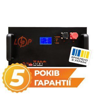 Акумулятор LP LiFePO4 25,6V - 280 Ah (7168Wh) (BMS 200A/100А) LCD метал Smart RM RS485/CAN LP37514 фото