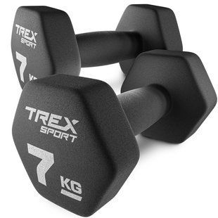 Гантелі для фітнесу неопренові TREX Sport TX-070VD 2x7кг 5902308231276 фото