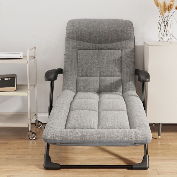 Розкладне крісло ліжко з вбудованим матрацом LEOBRO Grey (LB-FCB-G3-GRY) LB-FCB-G3-GRY фото