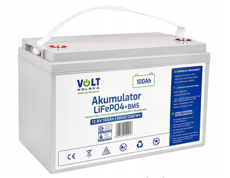 Аварійний комплект Volt Polska SINUS PRO 1500 E 12/230V 1050/1500W + Акумулятор VOLT LiFePo4 100Ah 12,8V VoltLiFe1500E фото