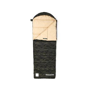 Спальний мішок з капюшоном Naturehike M320 CNK2350WS023, зелений камуфляж, правий 6975641889205 фото