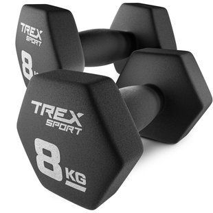 Гантелі для фітнесу неопренові TREX Sport TX-080VD 2x8кг 5902308231283 фото
