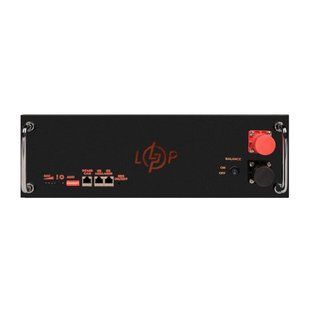 Акумулятор LP LiFePO4 51,2V - 100 Ah (5120Wh) (BMS SP 100A/50А) RM RS485/CAN LCD BL LP38135 фото