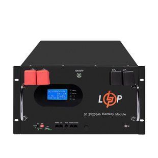 Акумулятор LP LiFePO4 48V (51,2V) - 230 Ah (11776Wh) (Smart BMS 200A) з LCD RM RS485/CAN LP20331 фото
