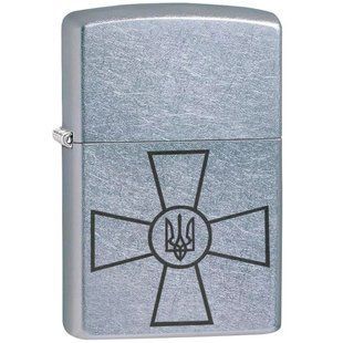 Запальничка бензинова Zippo Ukraine Classic Street Chrome гравіювання знак ЗСУ (207 ЗСУ) 207 ЗСУ фото