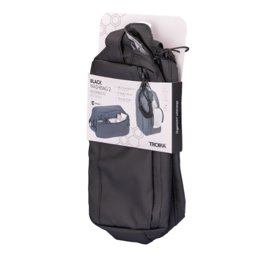Сумка "BLACK WASHBAG 2 "поліестер, косметичка, 32 х 15 х 4,5 см, чорна BBL65/BK фото