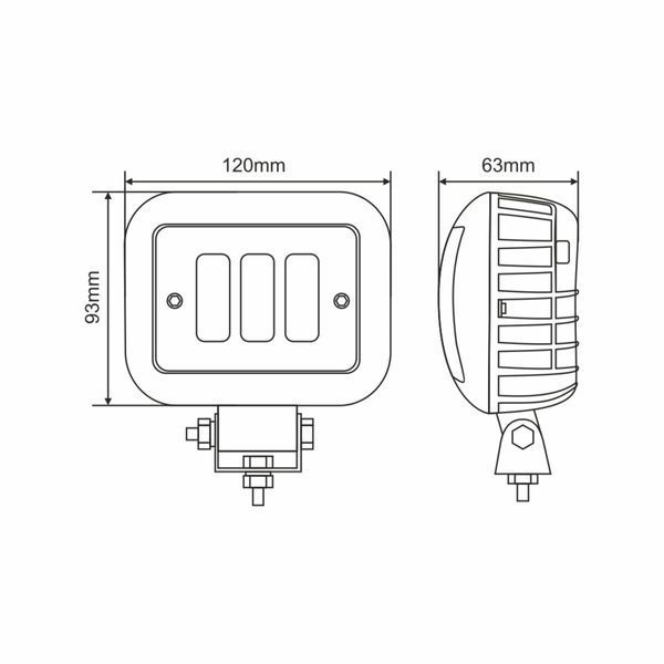 Фара світлодіодна Winso Pro 10-30V, 30W (3x10W), 2700Lm, CSP1860DE 1шт 780780 фото