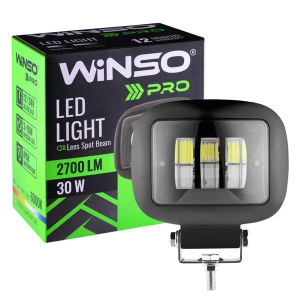Фара світлодіодна Winso Pro 10-30V, 30W (3x10W), 2700Lm, CSP1860DE 1шт 780780 фото