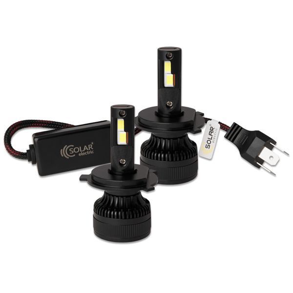 Автолампа Solar LED H4 12/24V 100W 9000Lm 6500K CSP3570 2шт 8604S2 фото