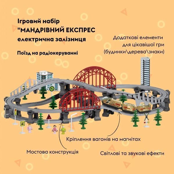 Ігровий набір OTAMANKO Мандрівний Експрес 129 деталей Бежевий 532.03.21 фото