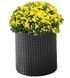 Горщик для квітів Keter Cylinder Planter Medium, 18 л, сірий 7290103668211 фото 1