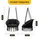 Підвісне плетене крісло-гойдалка LEOBRO Boho Deluxe XL 80 см Black (LB-1111) LB-1111 фото 3