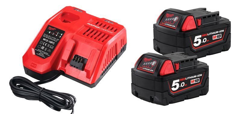 Акумулятор Li-Ion M18 NRG-502 (В5 2шт, з/у M12-18FC) +M12 B2 MILWAUKEE 4933459217 фото