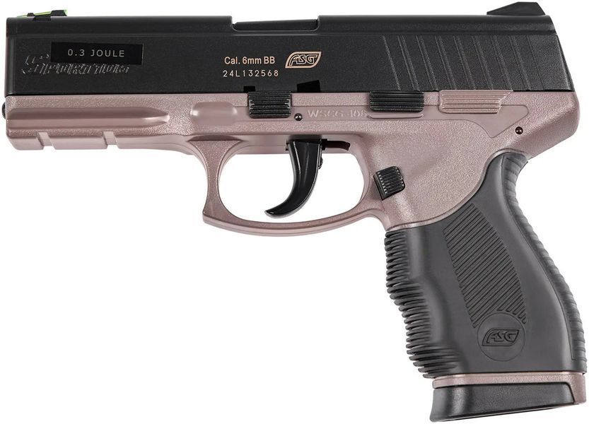 Пістолет страйкбольний ASG Sport 106 Spring, 6 мм black/fde 2370.49.11 фото