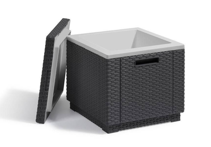 Стіл-скриня з термоізоляцією Allibert Ice Cube, графіт 8711245121253 фото