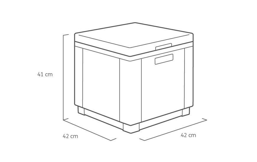 Стіл-скриня з термоізоляцією Allibert Ice Cube, графіт 8711245121253 фото