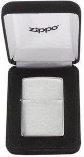 Срібна запальничка бензинова ZIPPO Brushed Sterling Silver срібло 925 проби, оксамитова коробочка (13) 13 фото