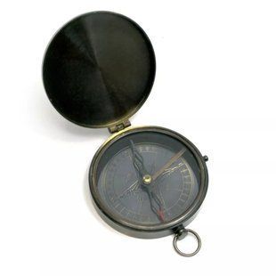Компас бронзовый с крышкой None Brass Flat Compass диаметр 8 см (DN29259) DN29259 фото