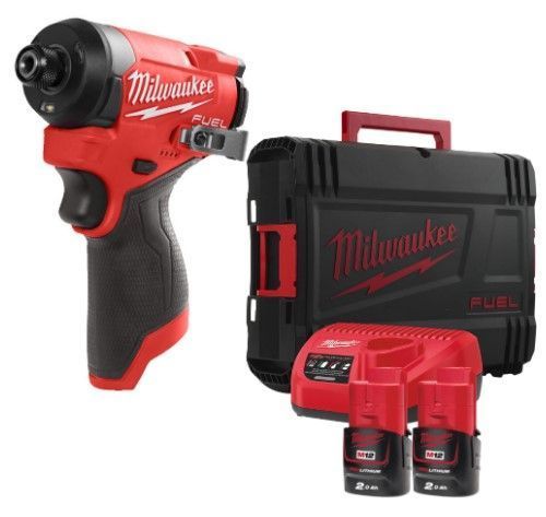 Винтоверт акумуляторнй M12 FID2-202X (170Нм) (+2 акумулятори, зарядний пристрій, HD кейс) 4933479877 фото