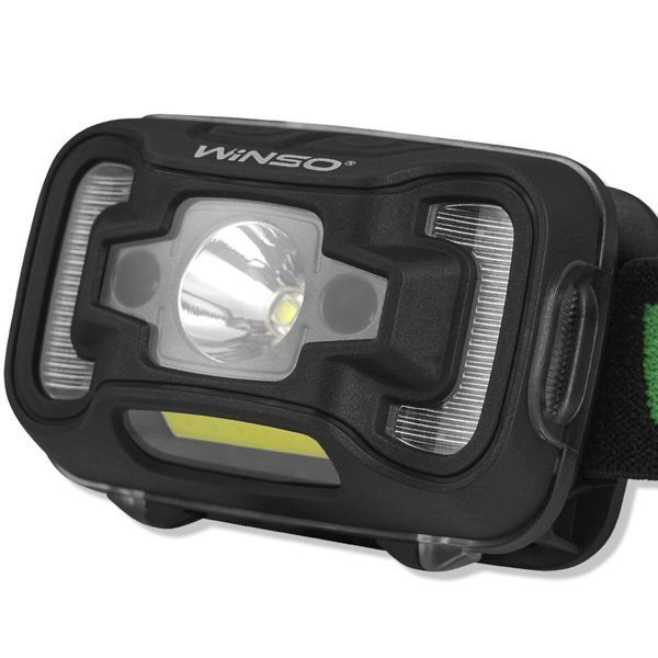 Ліхтар налобний Winso 260Lm, 5W CREE XTE+COB, 3xAAA, з сенсором білий/червоний 750400 фото