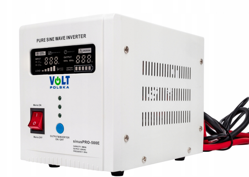 Аварійний комплект Volt Polska SINUS PRO 500 E 12/230V 350/500W + Акумулятор Green Cell AGM VRLA 100Ah 12V 500E100AGM фото