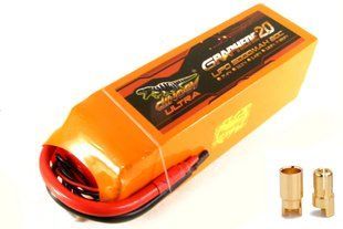 Акумулятор для радіокерованої моделі Dinogy G2.0 Li-Pol 5000 мАг 22.2 В 6S Bullet 6mm 80C 2722857296983 фото