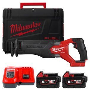 Пила шабельна акумуляторна MILWAUKEE, M18 FHZ-502X (+зар.пр., 2 акум.Х 5Аг, HDкейс) 4933478291 фото