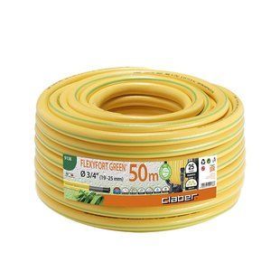 Шланг поливальний 3/4" 50м Flexyfort Green, жовтий з зел. полосою 91380000 фото