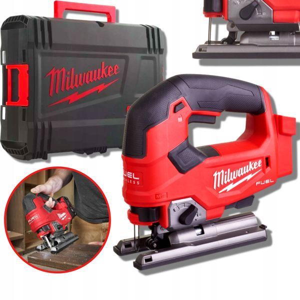 Лобзик акумуляторний MILWAUKEE, M18 FJS-0X (+ полотно, адаптер, кожух, насадка, накладка підошви, HD 4933464726 фото